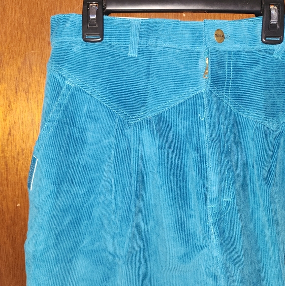 vintage teal corduroy pants - Picture 2 of 10